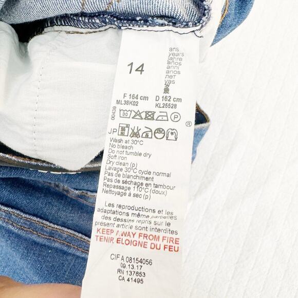 Kenzo Kids Denim Jean Shorts Japanese Denim Size 14 Mint - Picture 3 of 7